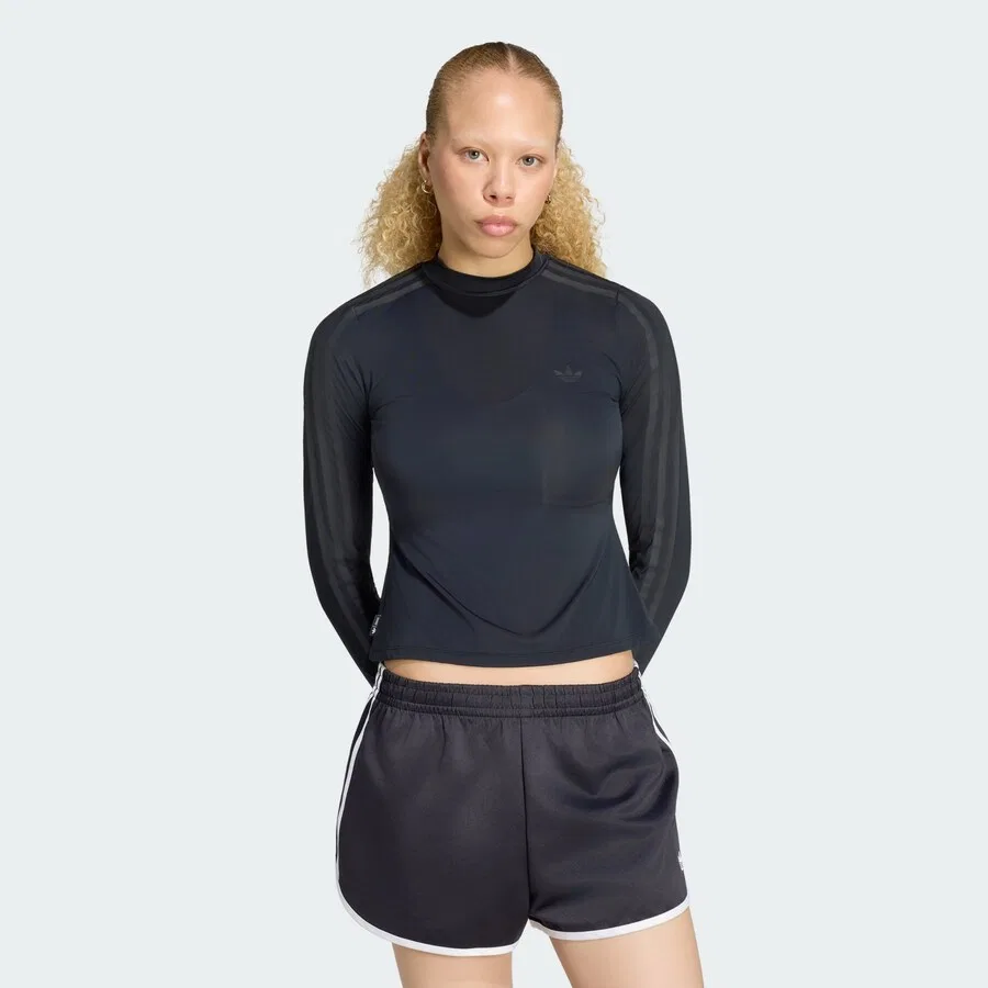Футболка ADIDAS ORIGINALS 'Adiluna Season 2 x Jennie' черного цвета — фото 2