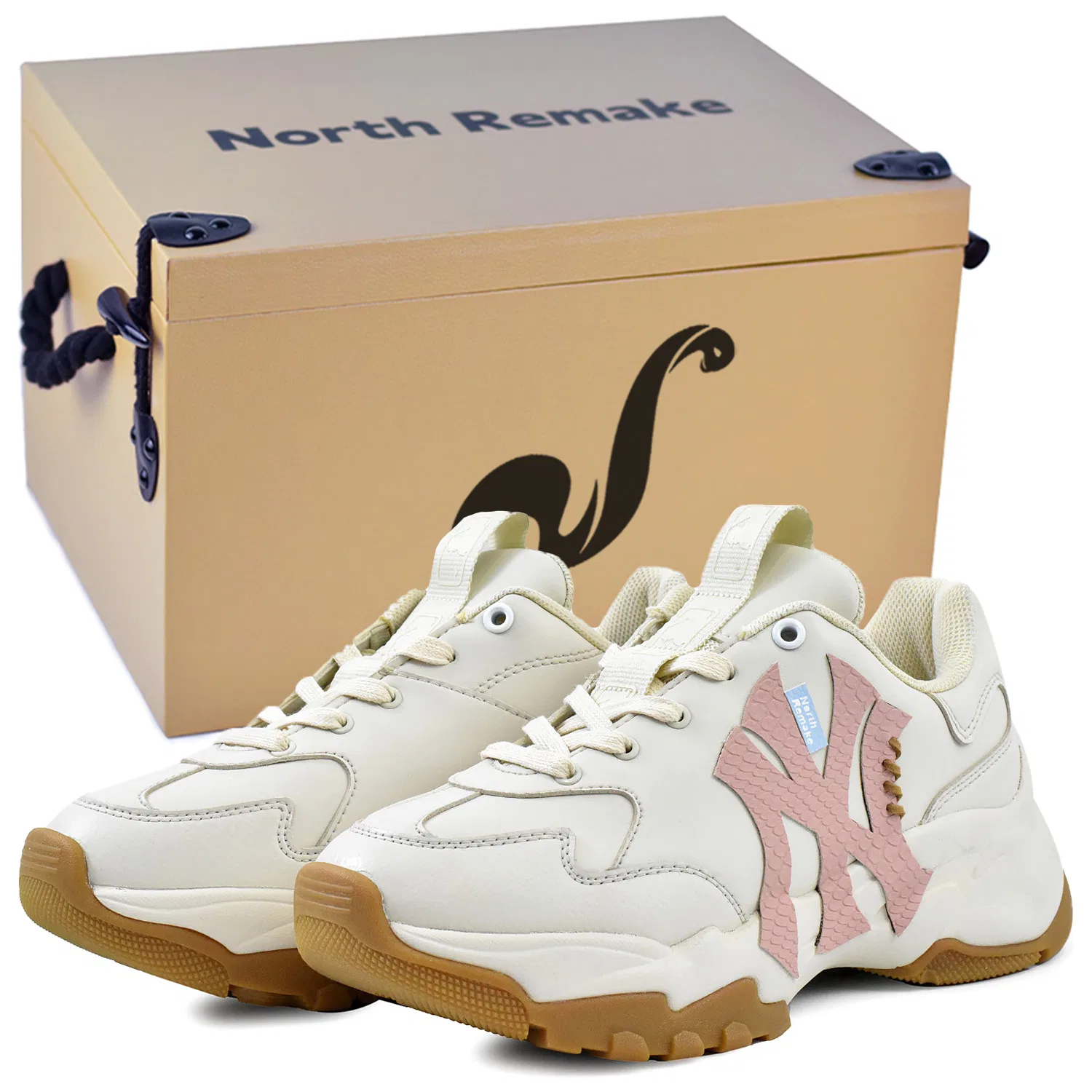 Детские кроссовки-чунки с низким верхом Big Ball Chunky MLB, Beige — фото 3