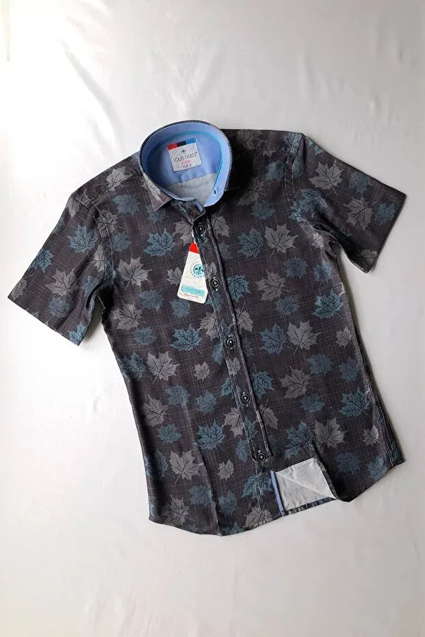 Детская рубашка для мальчиков с принтом Louis Kids, Navy Blue — фото 3