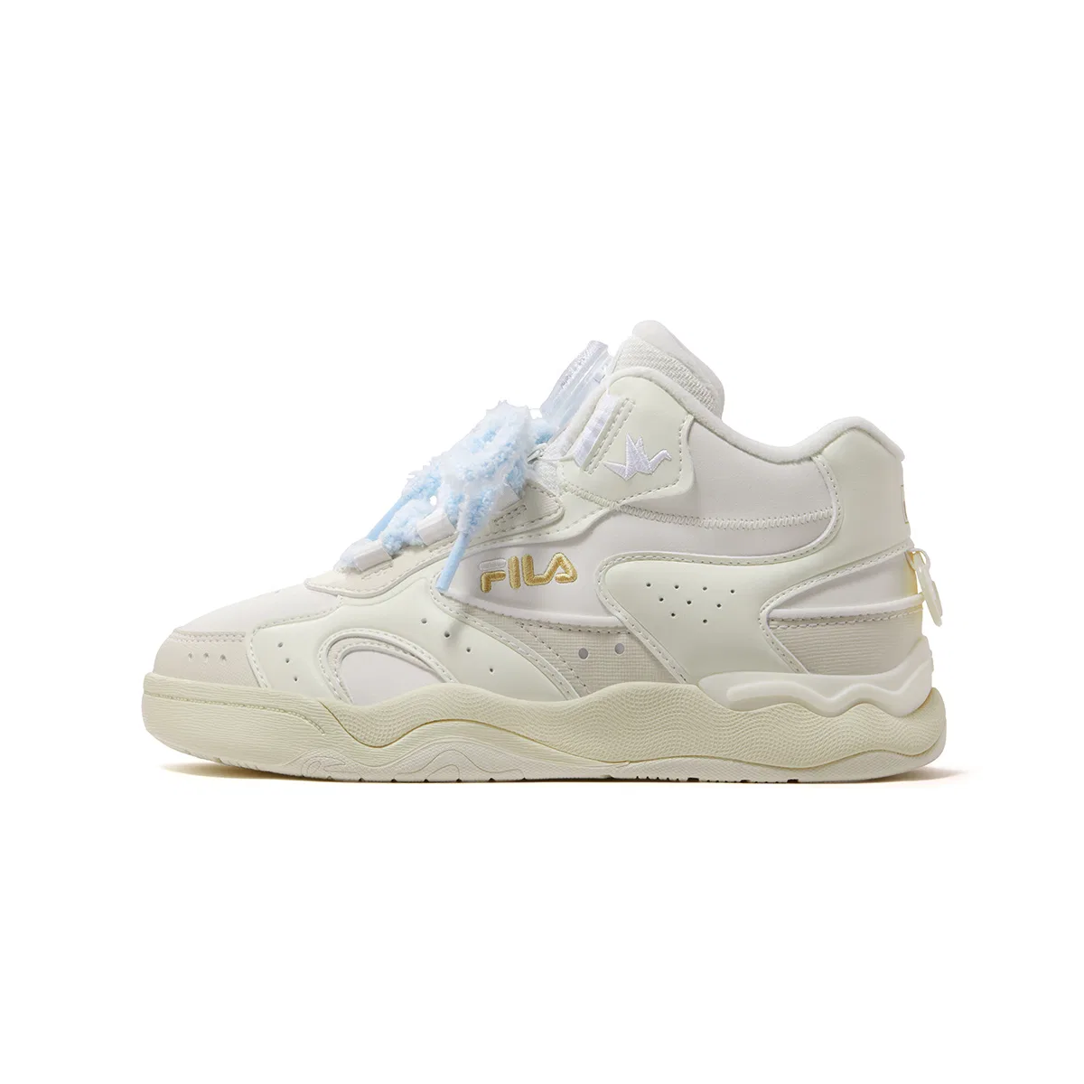 Детские кроссовки для скейтбординга с ретро-стилем FILA KIDS, Snow White/Pear Yellow