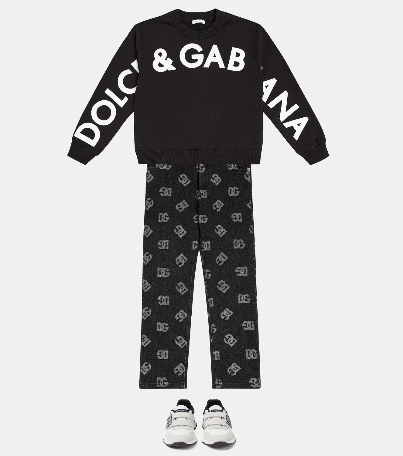 Джинсы хлопковые Dolce&Gabbana Kids, черный — фото 2