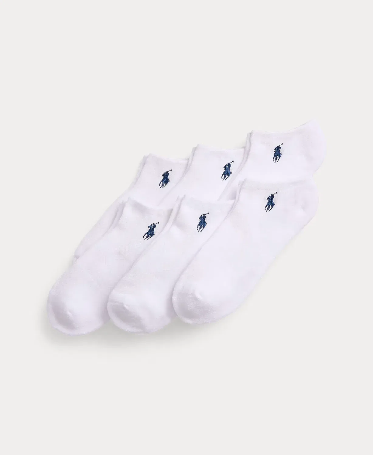 Женские носки-следы с вышивкой лошадью Polo Ralph Lauren, Белый