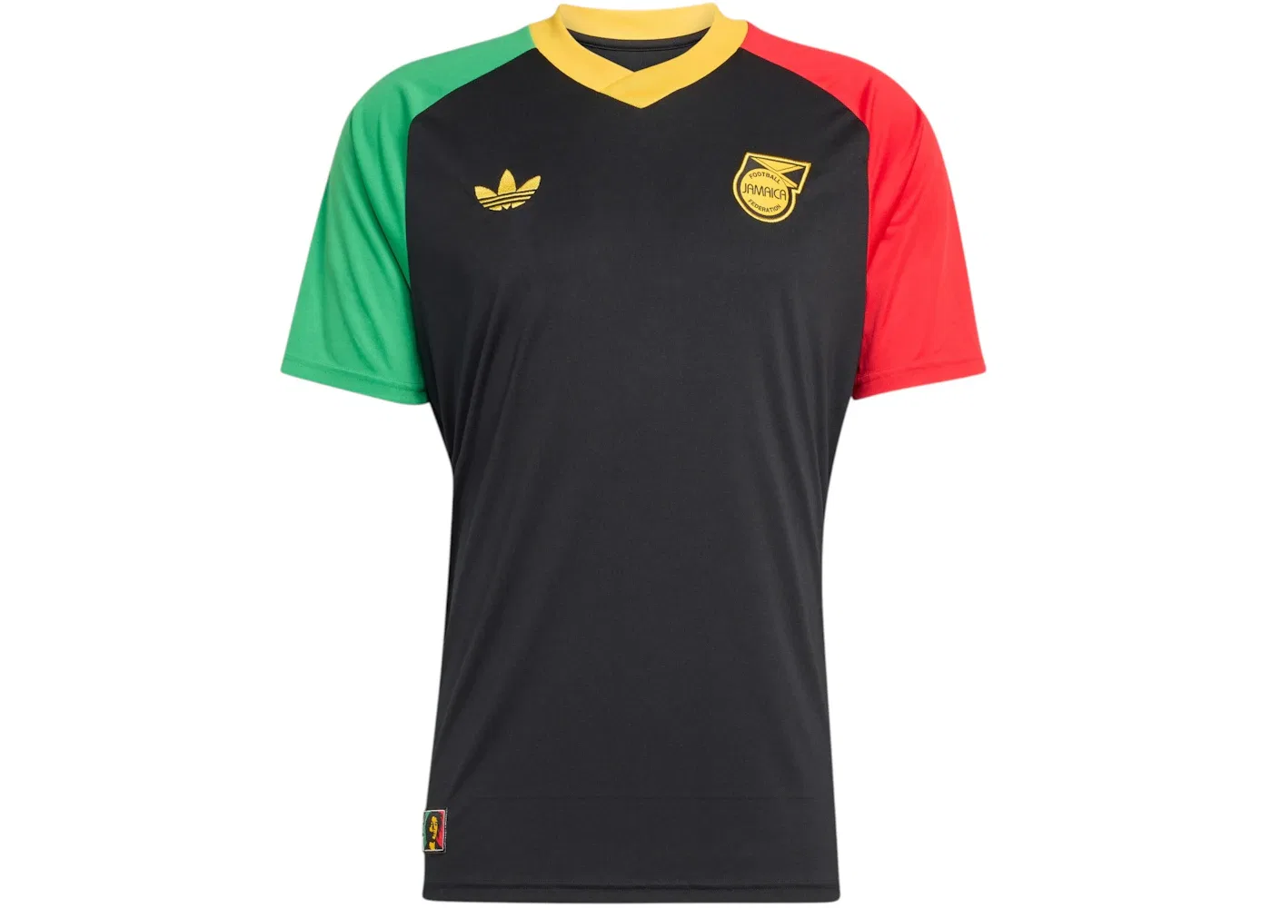 Мужская футболка с принтом Adidas Jamaica 2026 Bob Marley Away Pre Match Jersey, Black