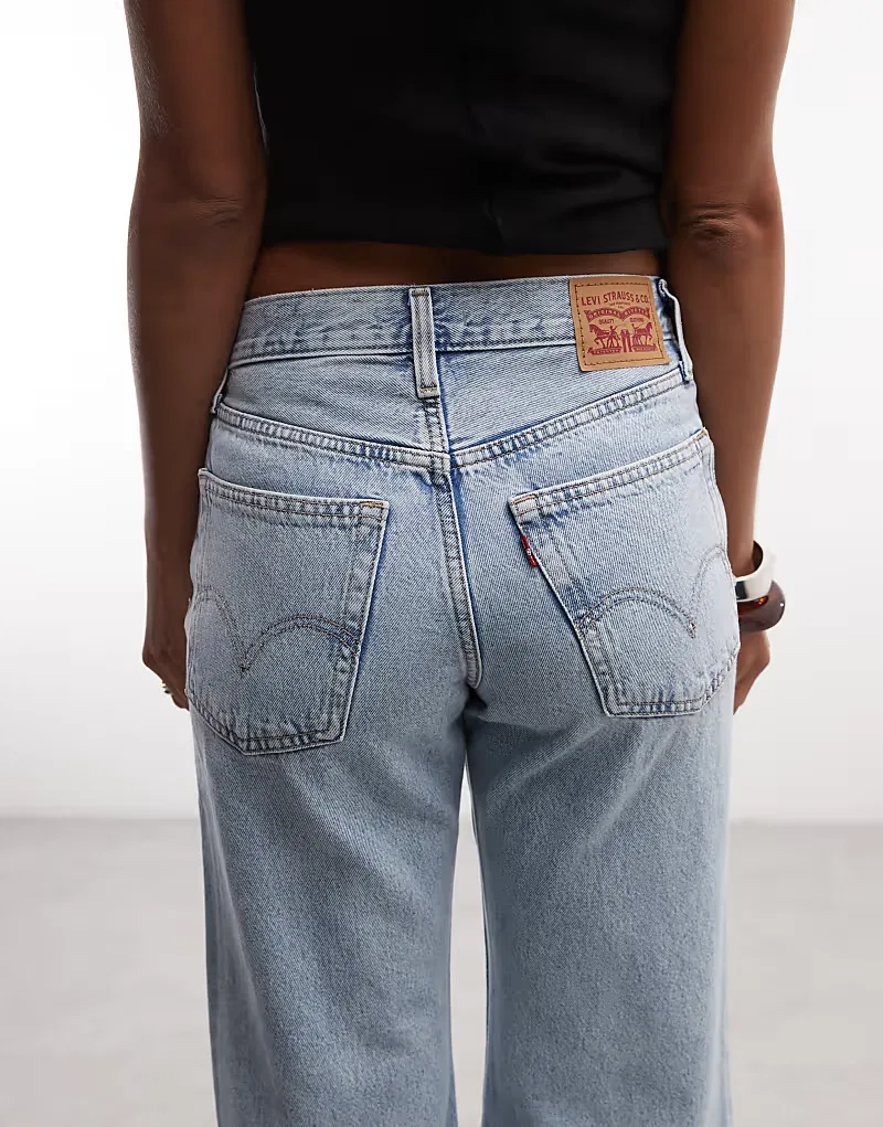 Джинсы Levi's средней длины свободного кроя, модель Boot denim, с эффектом отбеливания — фото 4