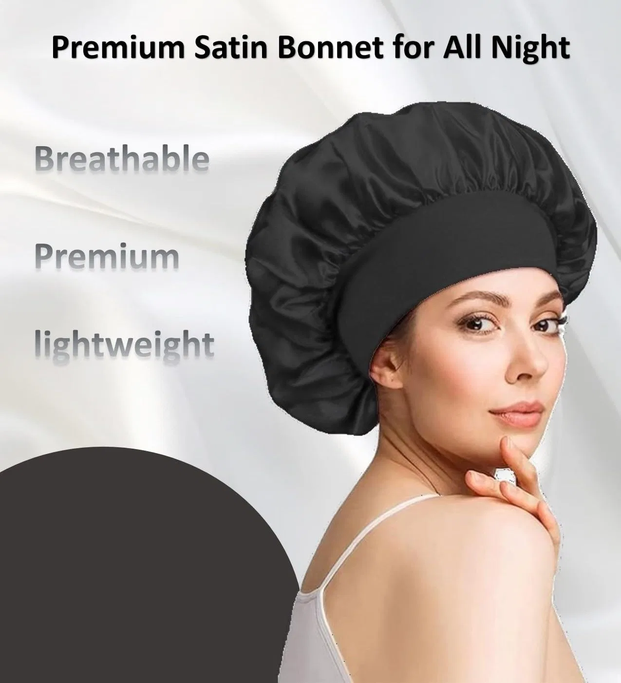 Шапочка для душа Satin Sleep Cap Weardear, 1 шт, 30 см, Teal — фото 3