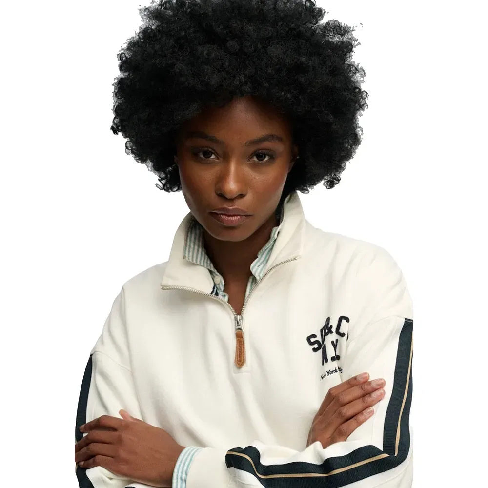 Худи на молнии Superdry Country Club Applique, бежевый — фото 3