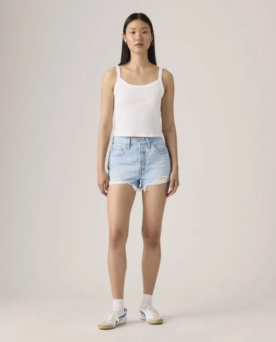 Женские шорты из денима с потертостями 501 Original Levi's, Azul Claro