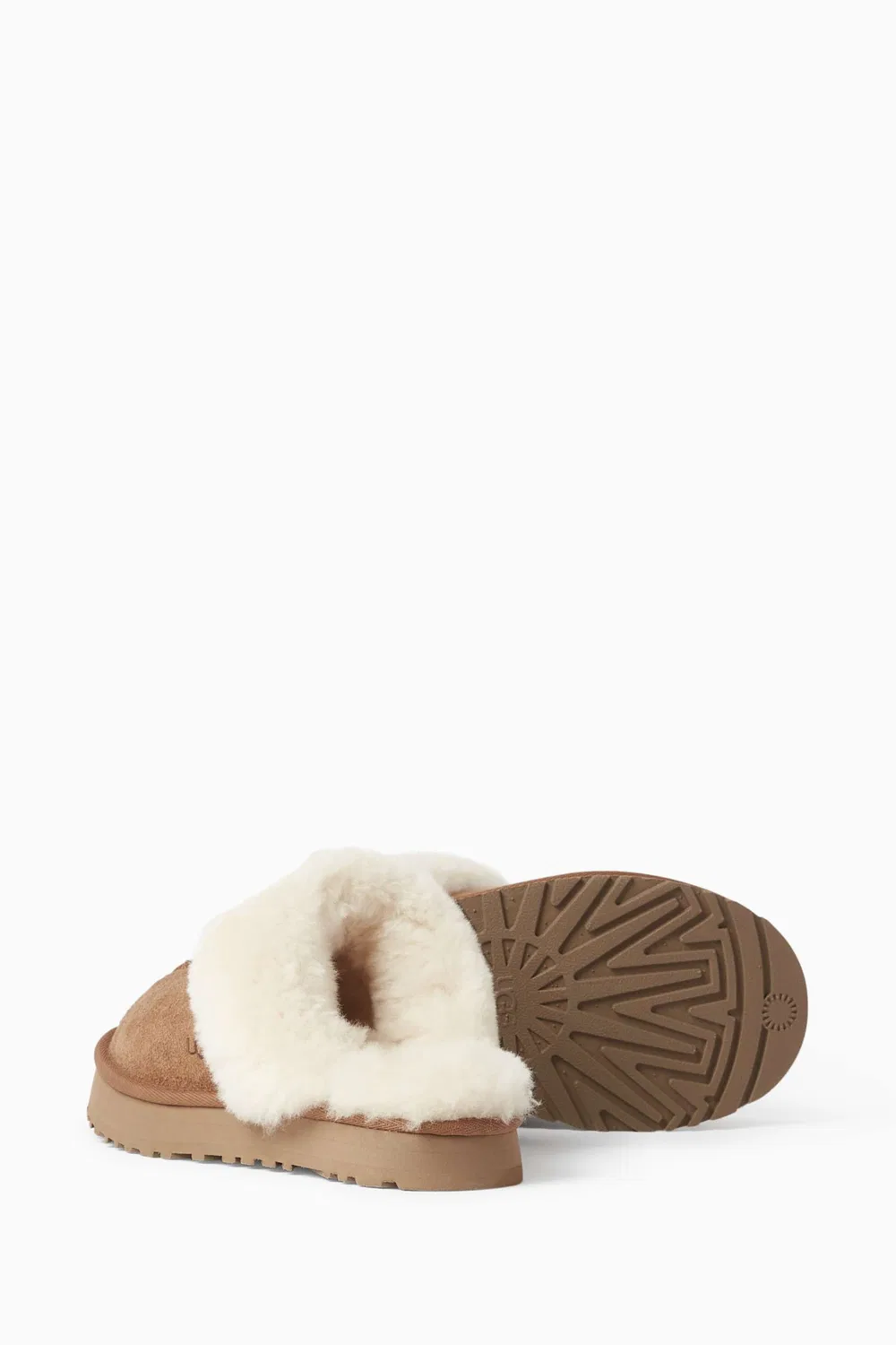 Тапочки из замши Disquette UGG, коричневый — фото 3