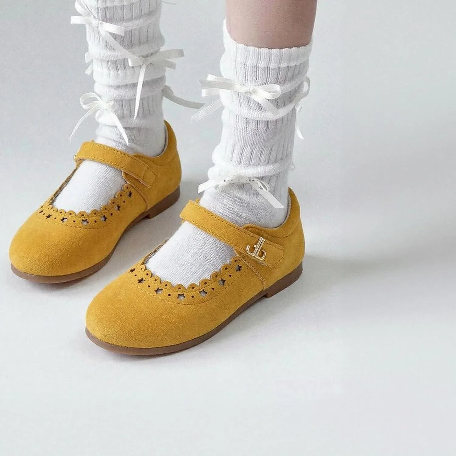 Детские туфли Мэри Джейн для девочек с принтом THEE BRON, Ginger Yellow — фото 4