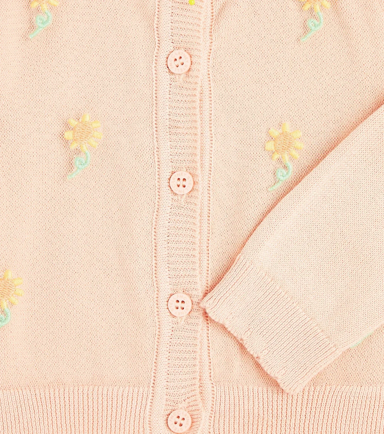 Детский кардиган с цветочным принтом Stella Mccartney Kids, розовый — фото 3