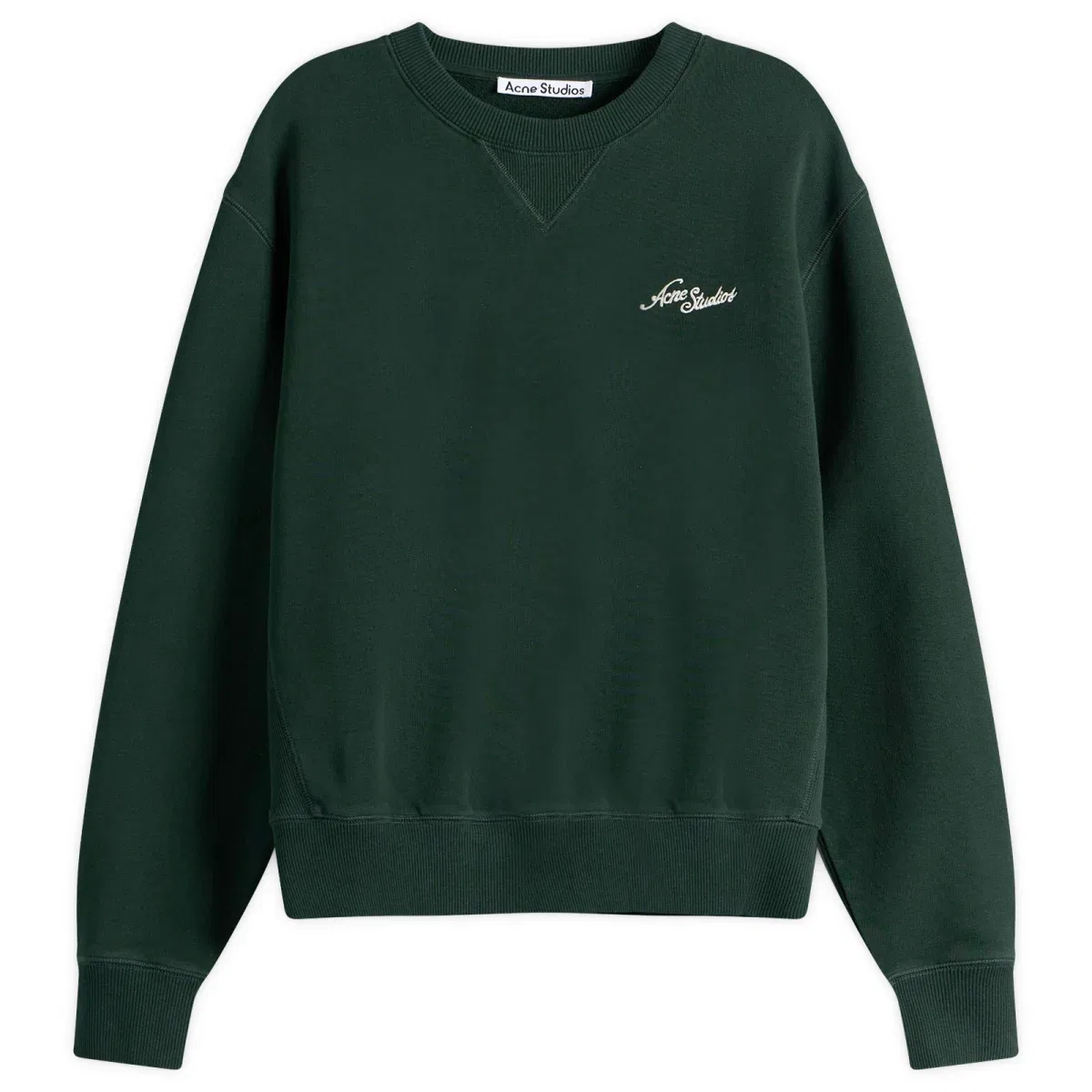 Джемпер с вышитым логотипом Feomi u venice logo jumper Acne Studios, Dark Green
