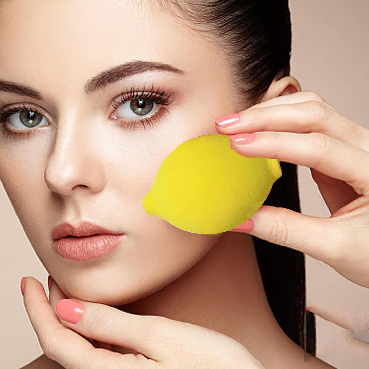 Спонж для макияжа, лимон, 76 г, 8.5x8.5x14 см, Générique — фото 2