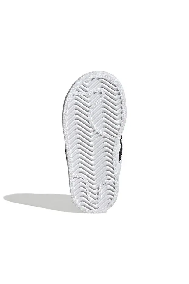 Детские кроссовки для девочек текстильные Superstar II CF I JI0090 Adidas, White — фото 4