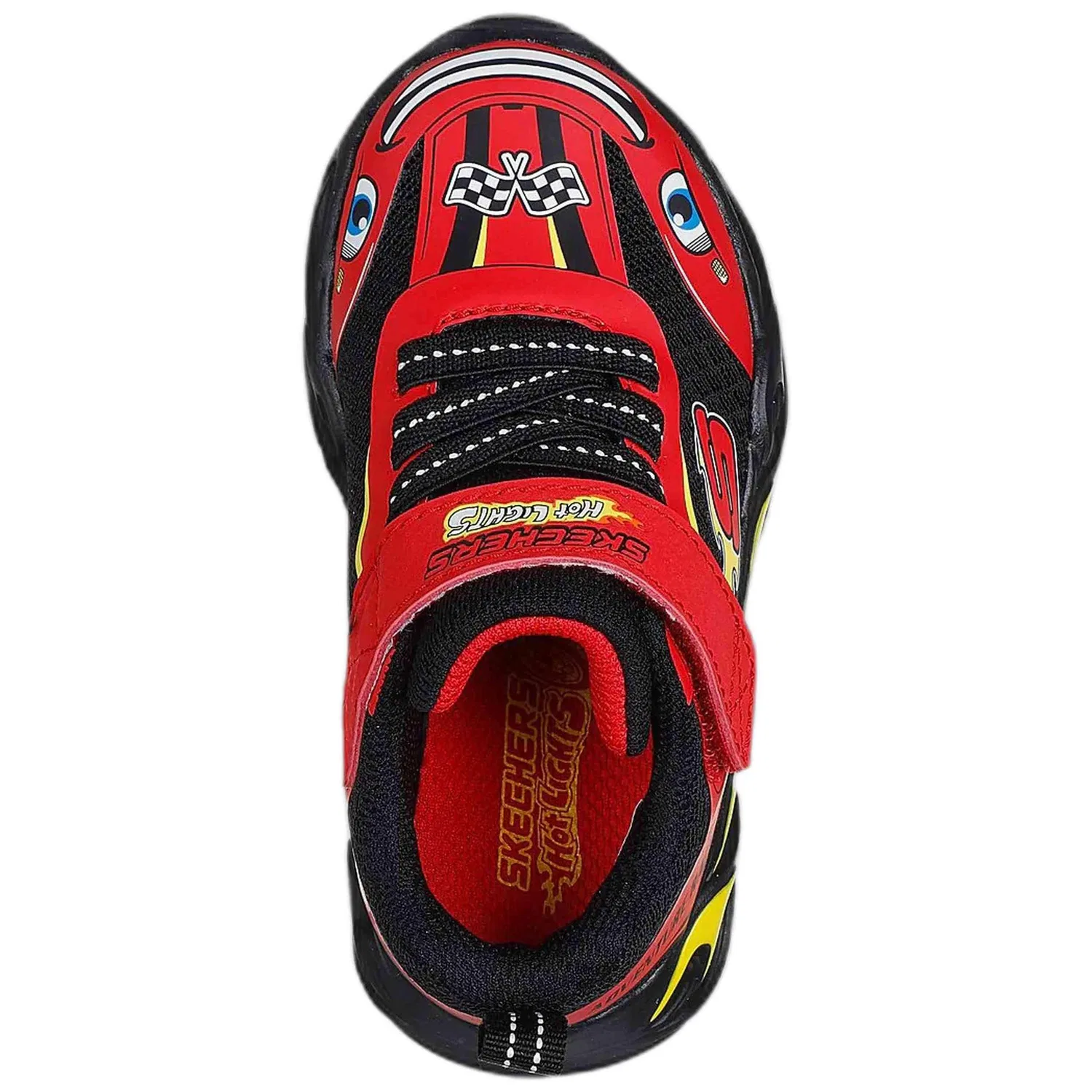 Детские кроссовки для мальчиков с принтом 402306NRDBK Skechers, Schwarz — фото 3