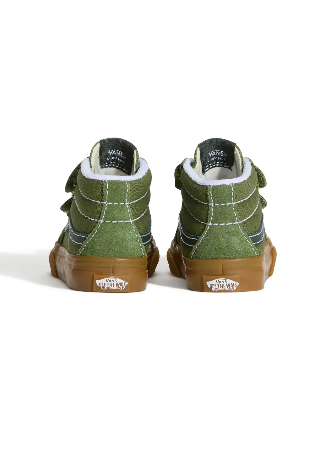 Кроссовки Sk8-Mid reissue на липучке. Унисекс - высокие кроссовки Vans, Dark Green — фото 3