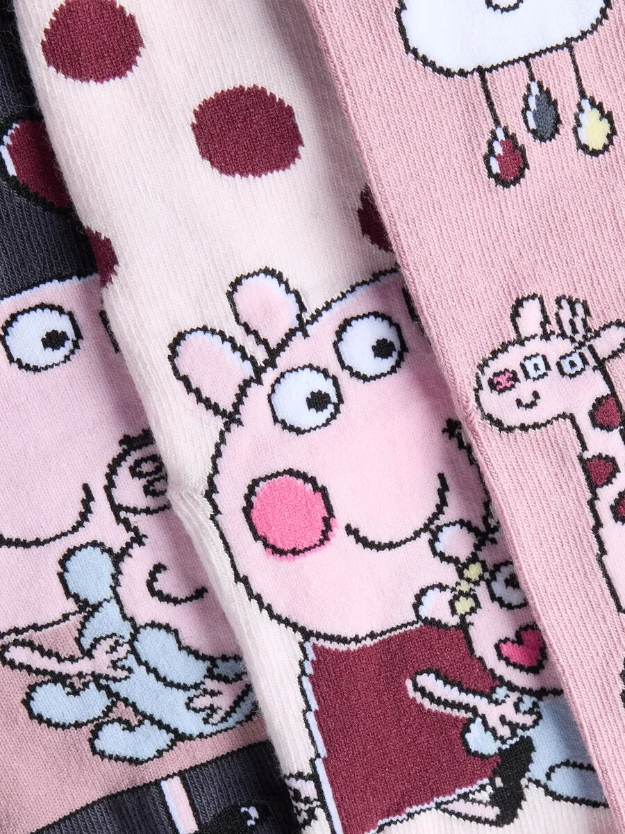 Носки NAME IT 'NMFAmusa Peppa' в цветах: темно-синий, розовый, пастельно-розовый — фото 2