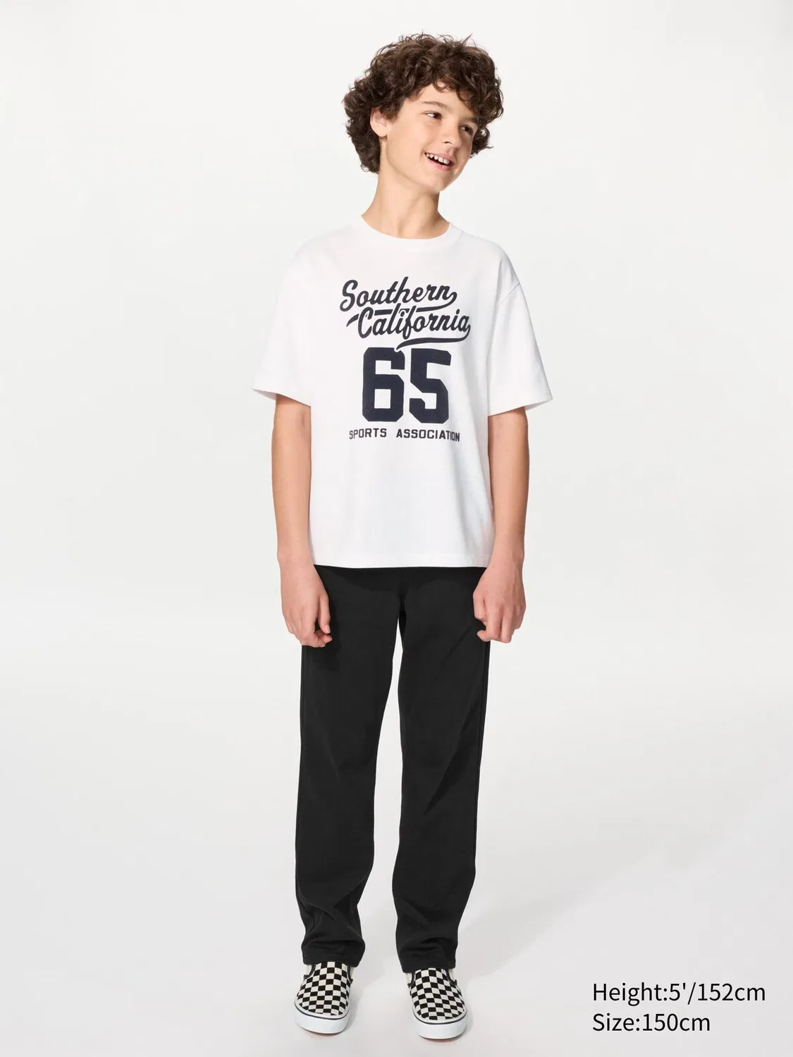 Джинсы Uniqlo, детские, стандартного кроя, бежевый — фото 2
