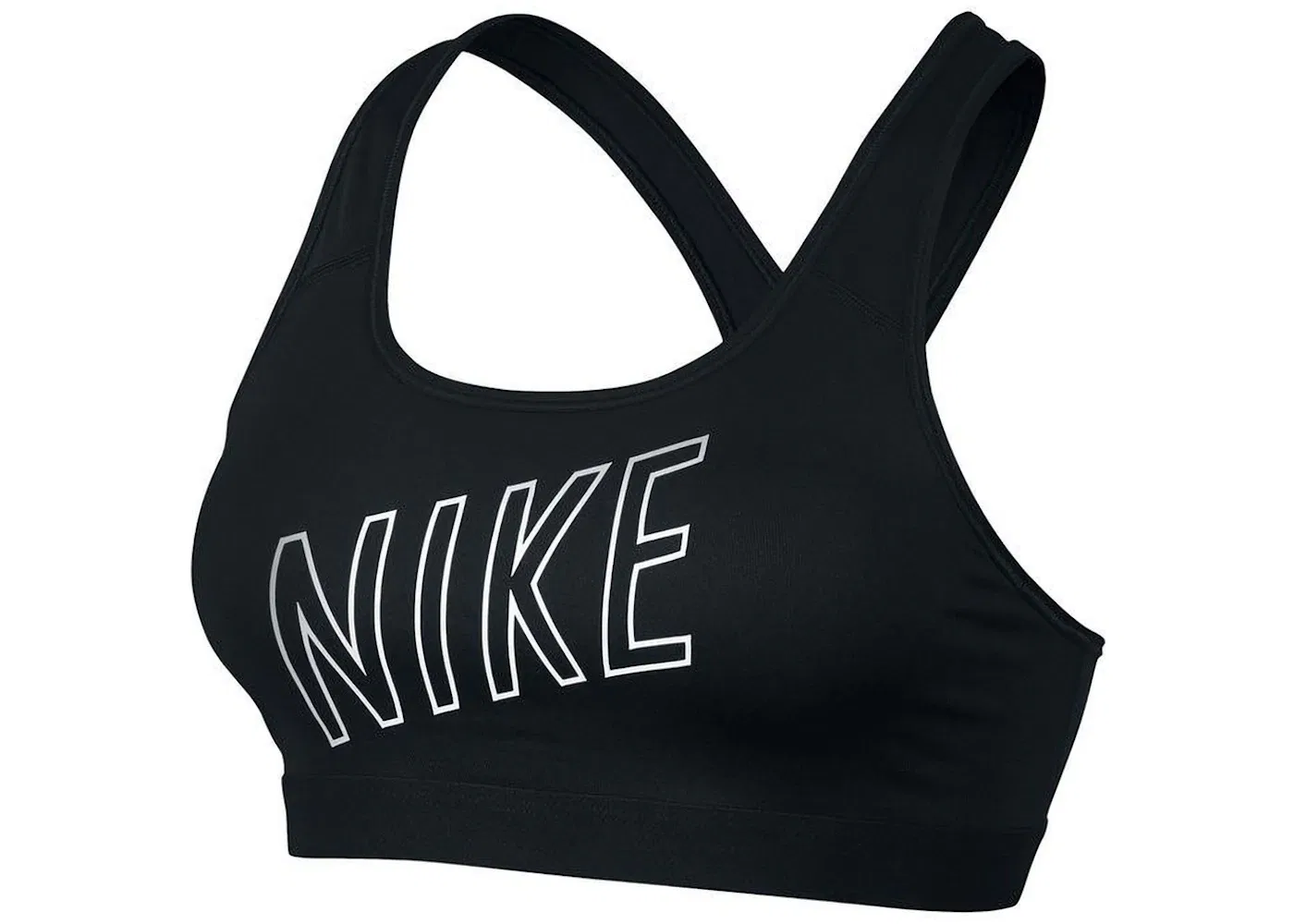 Женский спортивный бюстгальтер с мягкими чашками Nike Pro Classic Padded Logo, Black