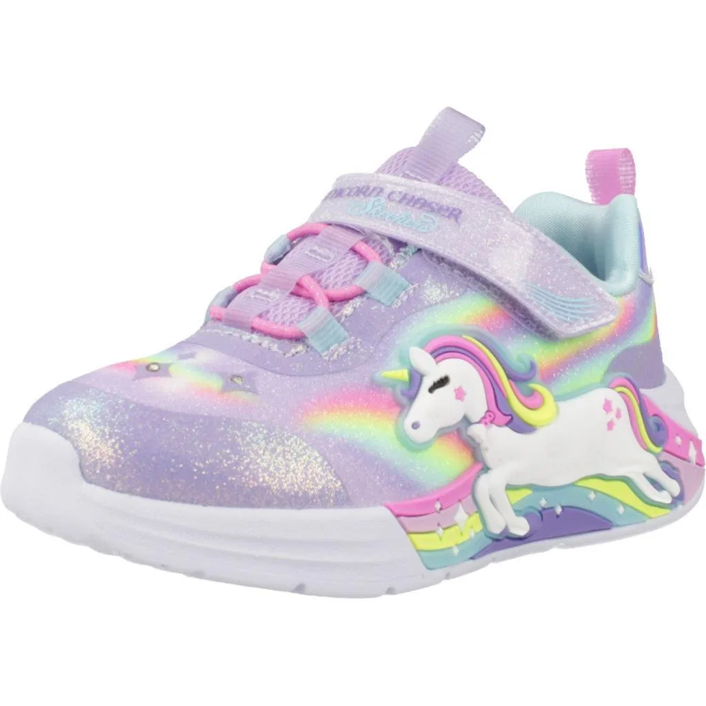 Детские кроссовки Skechers Unicorn Chaser, Bunt Fluoreszierendes Ultrapink Rosa