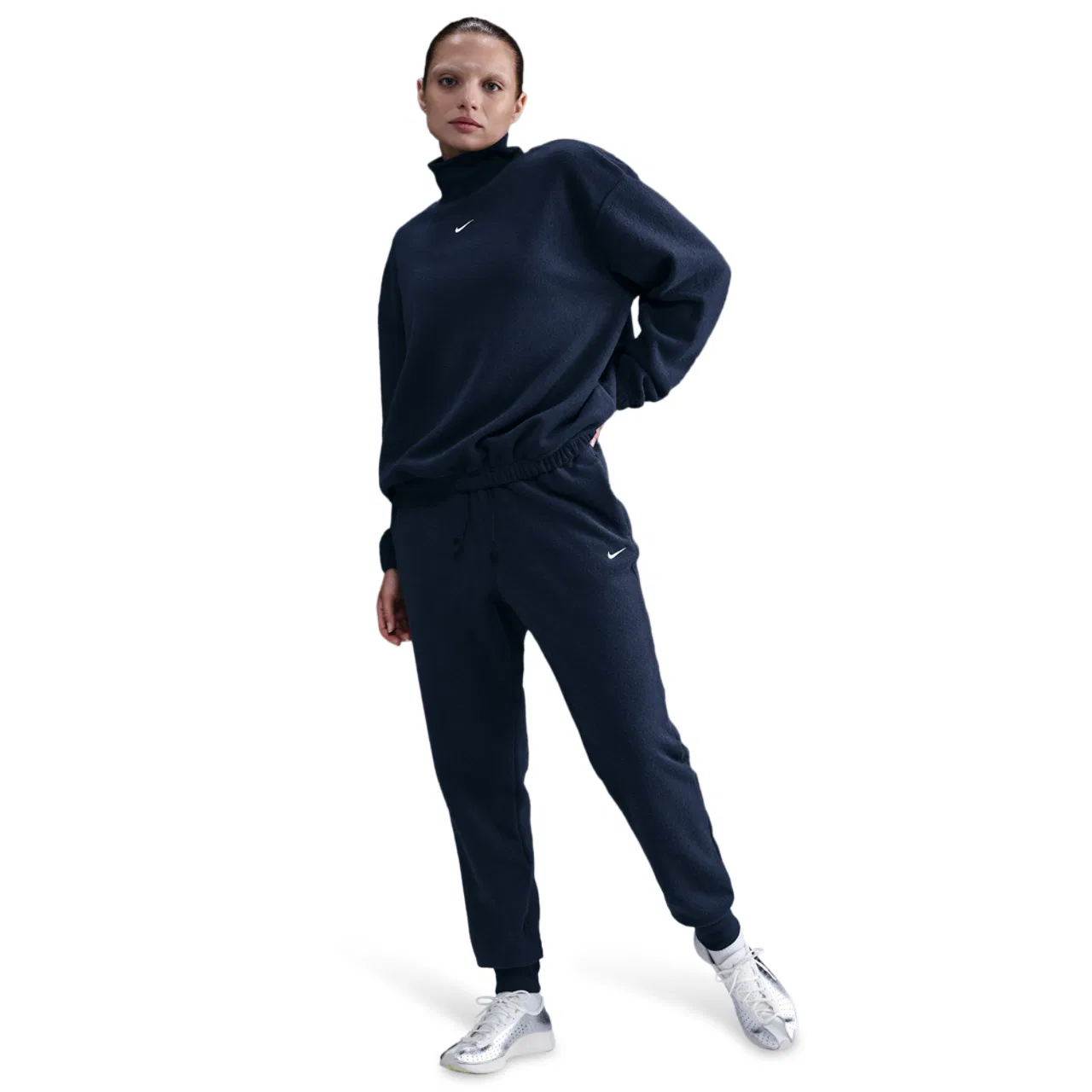 Женские брюки Phoenix MR Nike, цвет Midnight Navy/Sail — фото 3