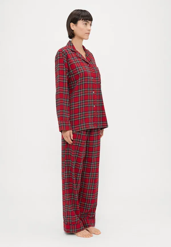 Комплект пижамы фланелевый Madison pj, Polo Ralph Lauren, красный/зеленый — фото 4