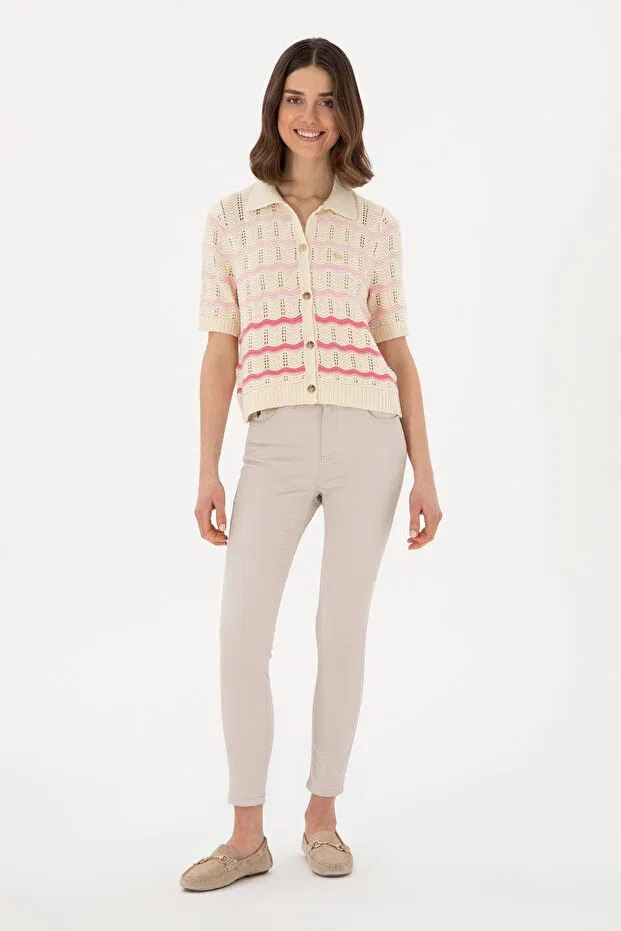 Женские брюки-скинни из текстиля U.S. Polo Assn., Beige