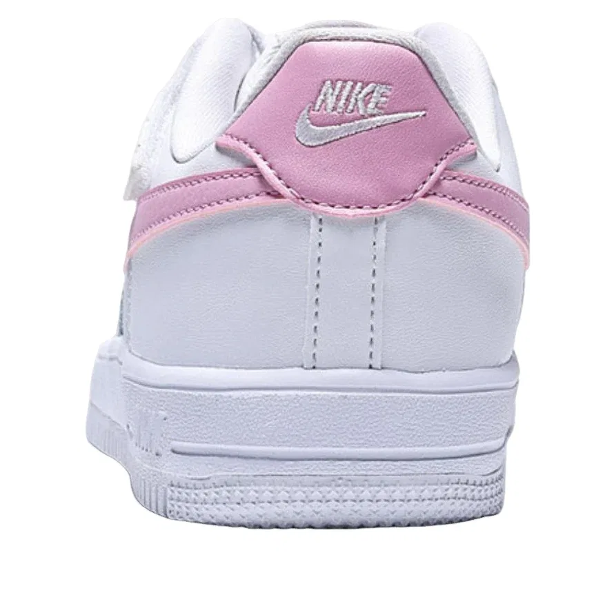 Детские кроссовки с кожаным верхом Force 1 Low EasyOn 'White Pink' Nike, White/Pink — фото 4