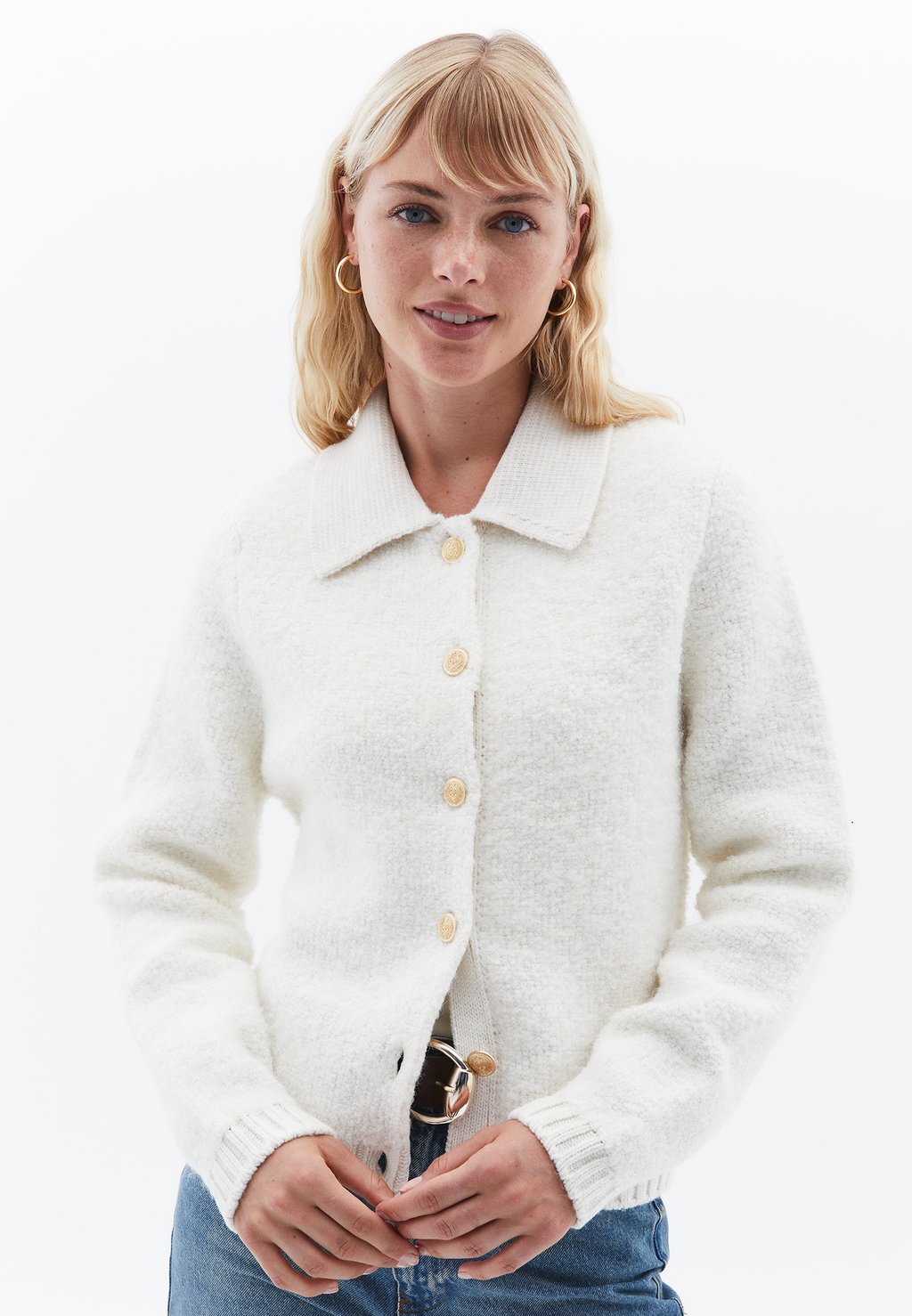 

Кардиган WITH BUTTON DETAIL OXXO, молочный