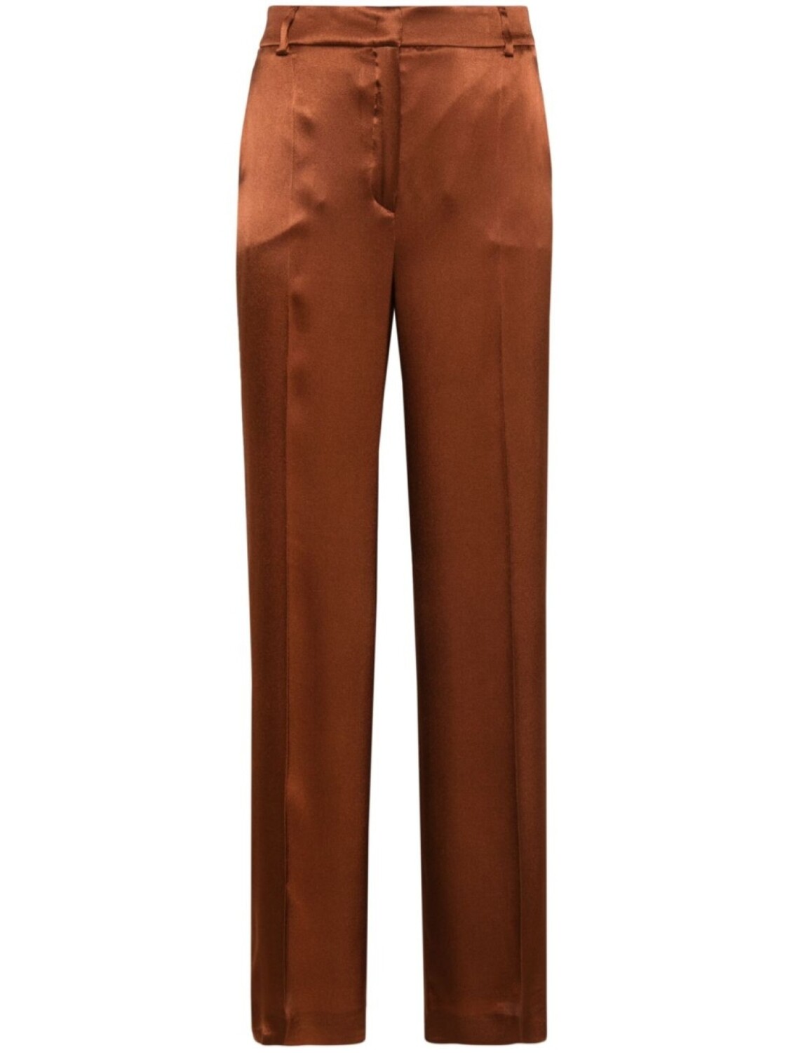 

Alberta Ferretti атласные брюки прямого кроя, коричневый