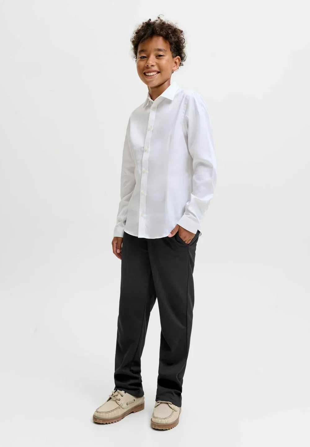 Брюки чинос, брюки чинос для мальчиков - чиносы Jack & Jones Junior, Black