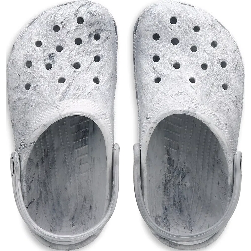 Детские классические сабо с мраморным рисунком Crocs, Grey Swirl — фото 4