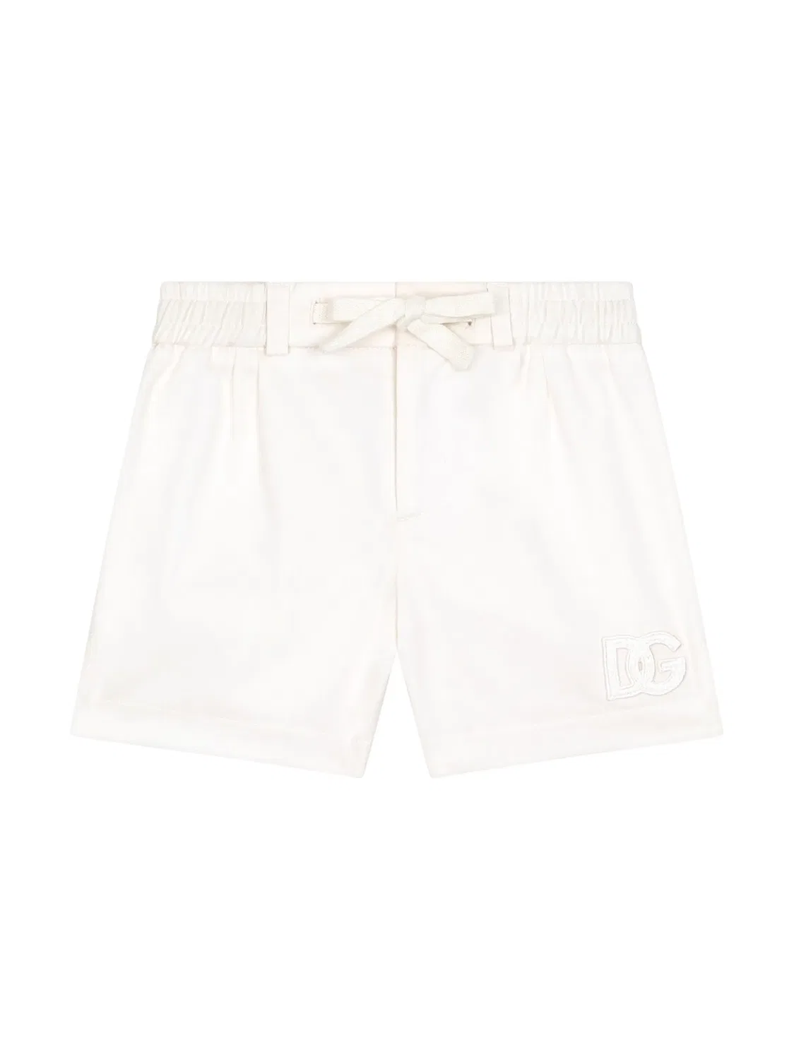 Шорты с кулиской и аппликацией DG Dolce & Gabbana Kids, белый