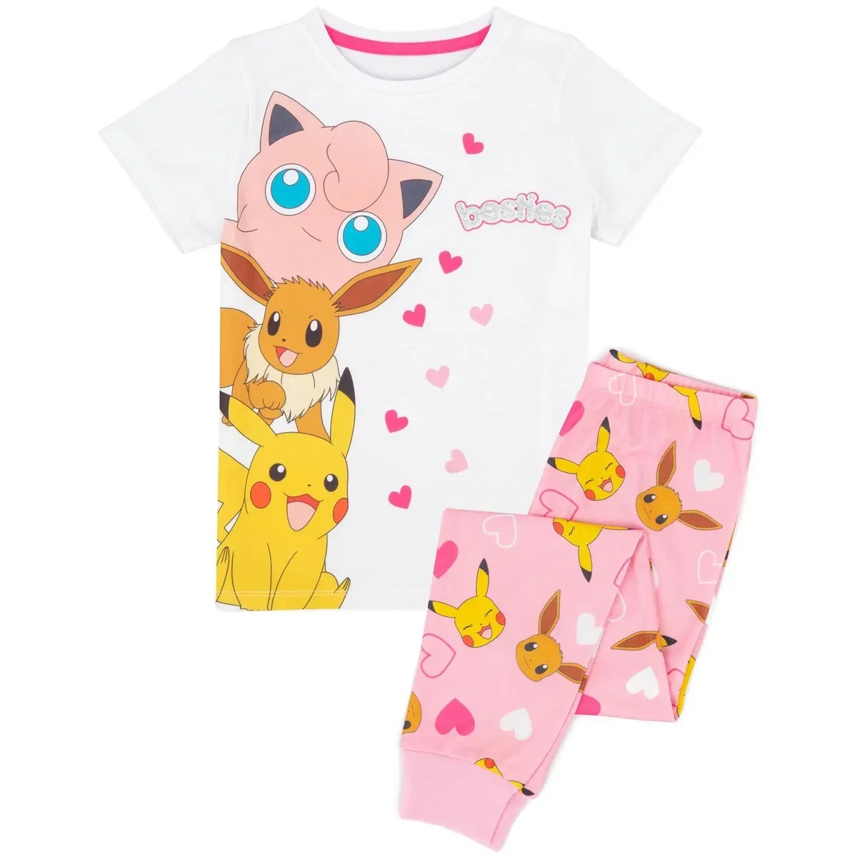 Детская пижама с длинным рукавом и длинными штанинами Frills Pokemon, Pink