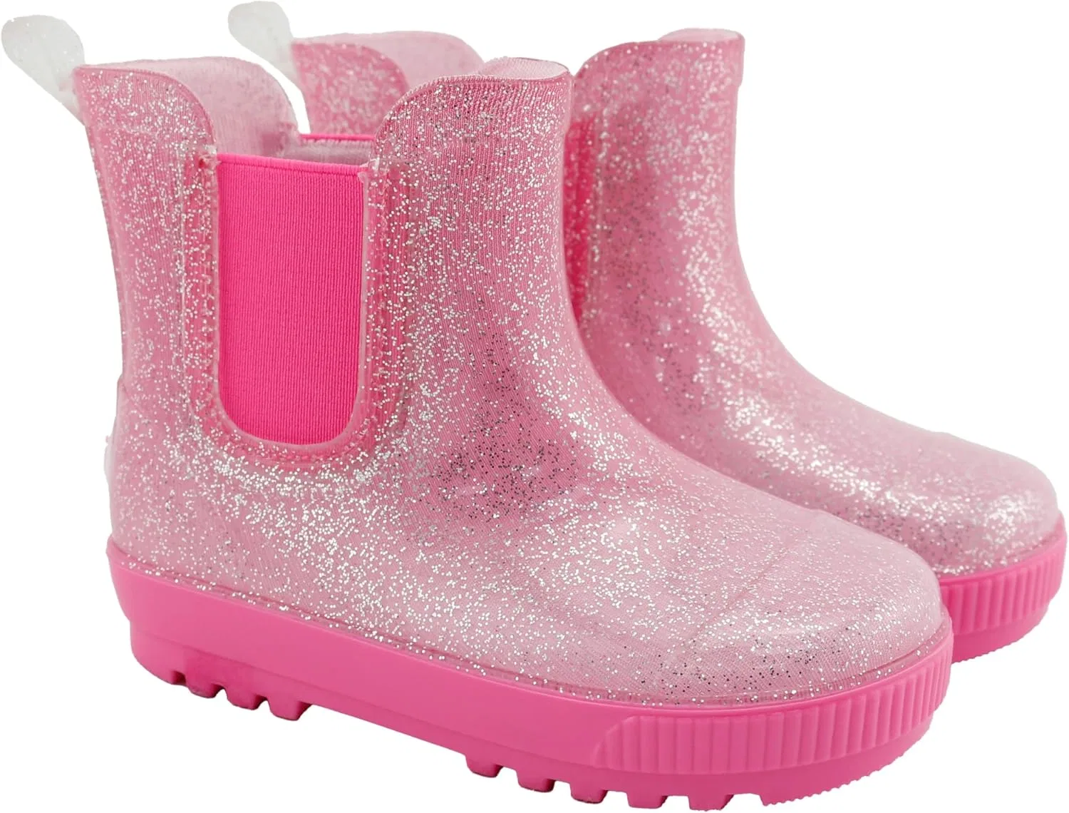 Детские резиновые сапоги Chelsea с принтом BEARPAW, Pink Glitter — фото 2