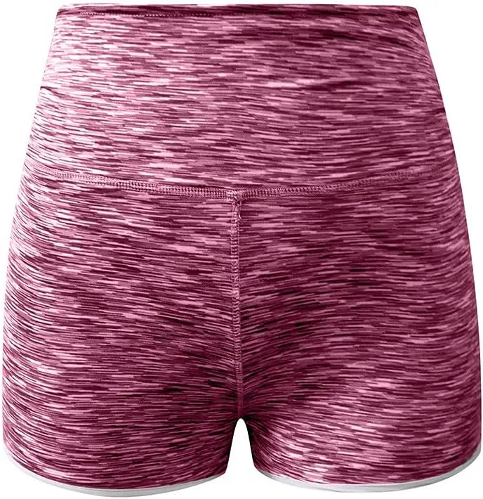 Женские компрессионные шорты для фитнеса с эффектом подъема ягодиц, Pink — фото 3