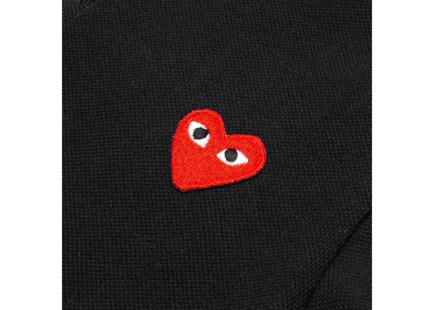 Детская рубашка поло с логотипом Comme des Garcons PLAY, Black — фото 2