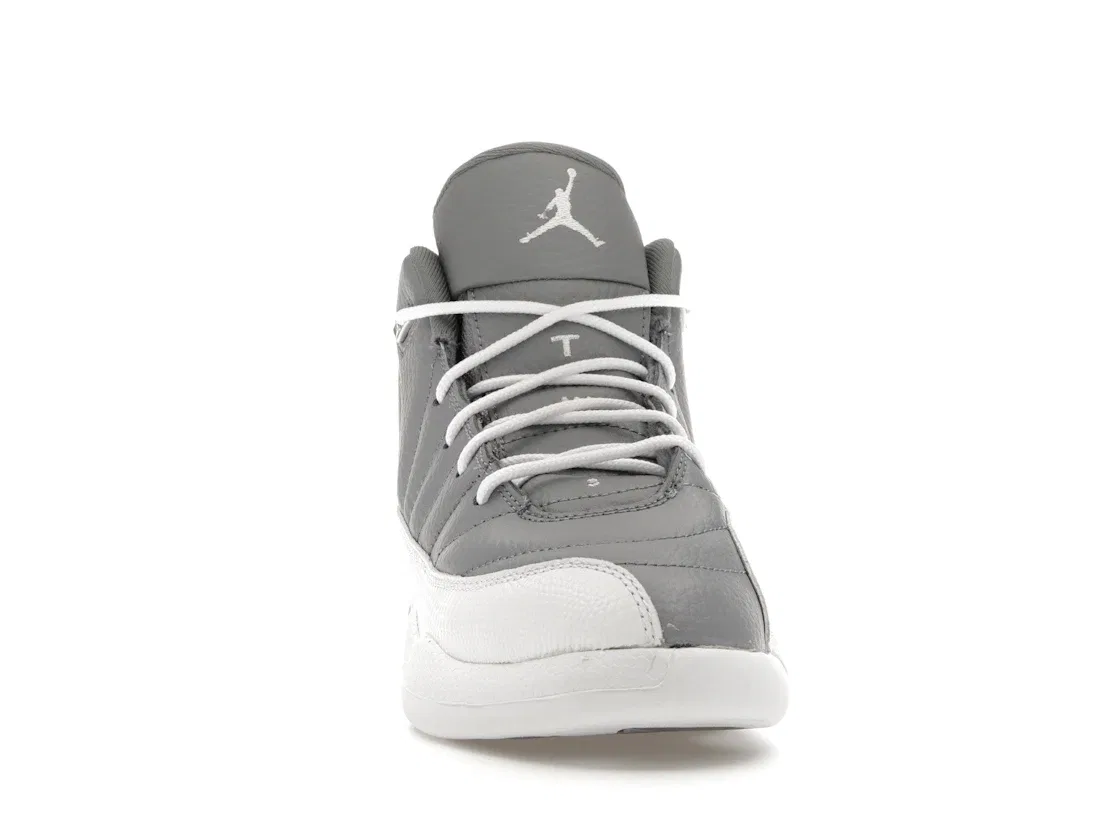 Детские кроссовки с замшевой отделкой Jordan 12 Retro, Stealth/White/Cool Grey — фото 2