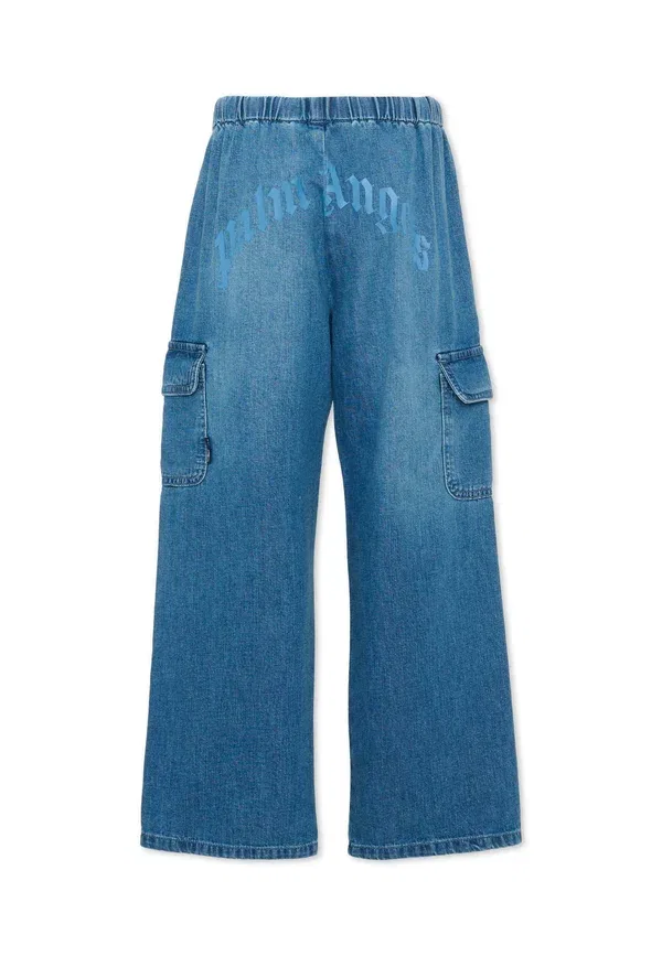Брюки с принтом, Relaxed Fit Jeans, Palm Angels, Light Blue, светло-голубой — фото 2