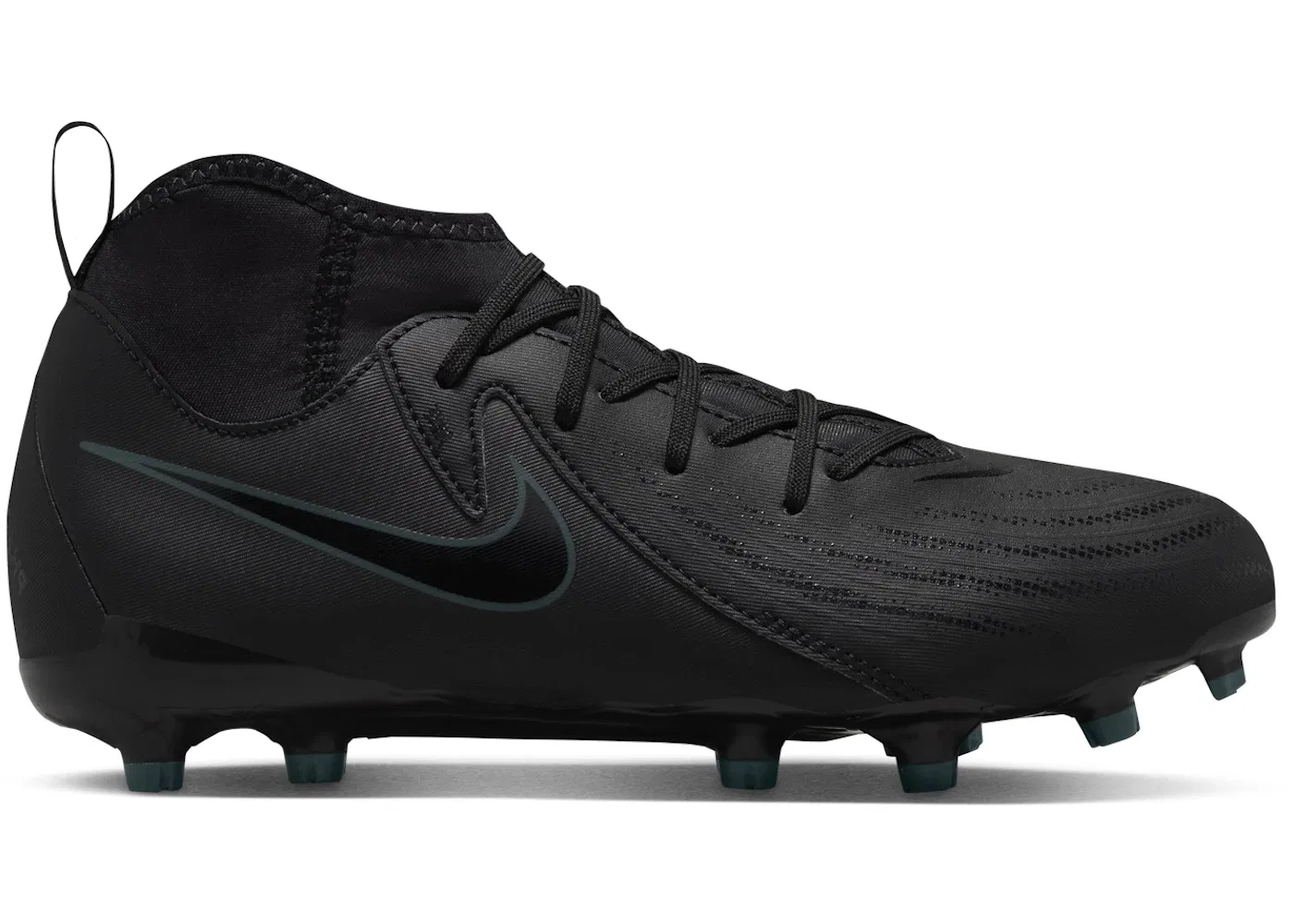 Детские бутсы с высоким верхом Nike Phantom Luna 2 Academy FG, Black/Deep Jungle/Black