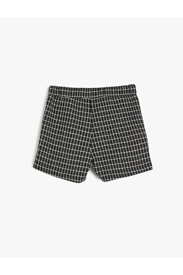 Детские шорты для девочек джинсовые Koton, Black Patterned — фото 2
