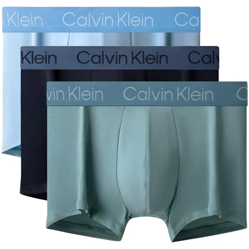 Мужские трусы-боксеры с принтом Calvin Klein, 7F5-Navy/Misty Blue/Sky Blue