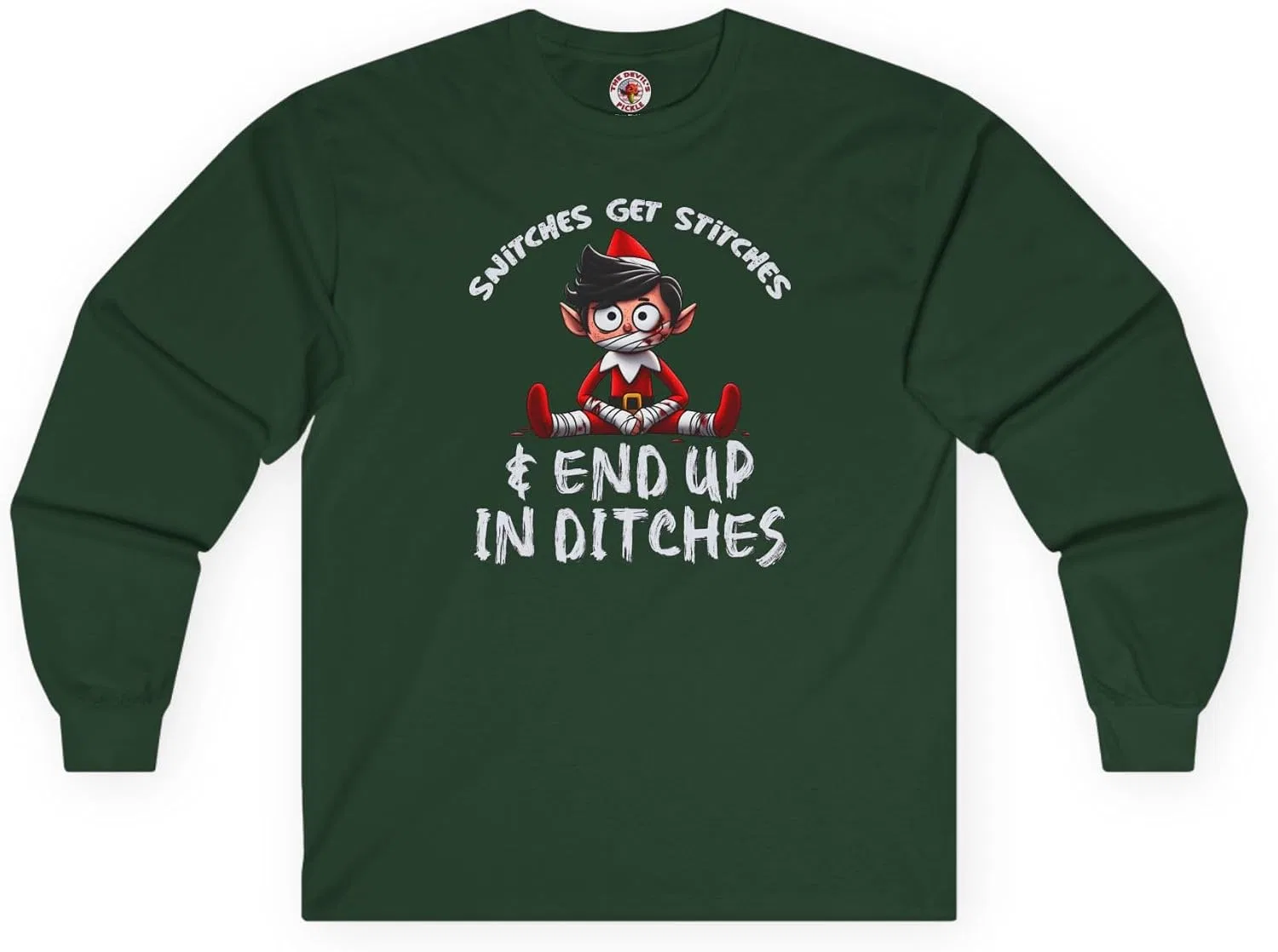 Женская длинная футболка Gildan 2400, Forest Green
