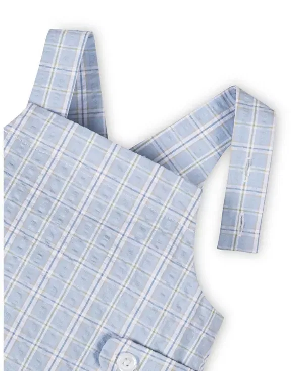 Детский комбинезон из органического сшитого хлопка Hope & Henry, Blue Chateau Check — фото 3