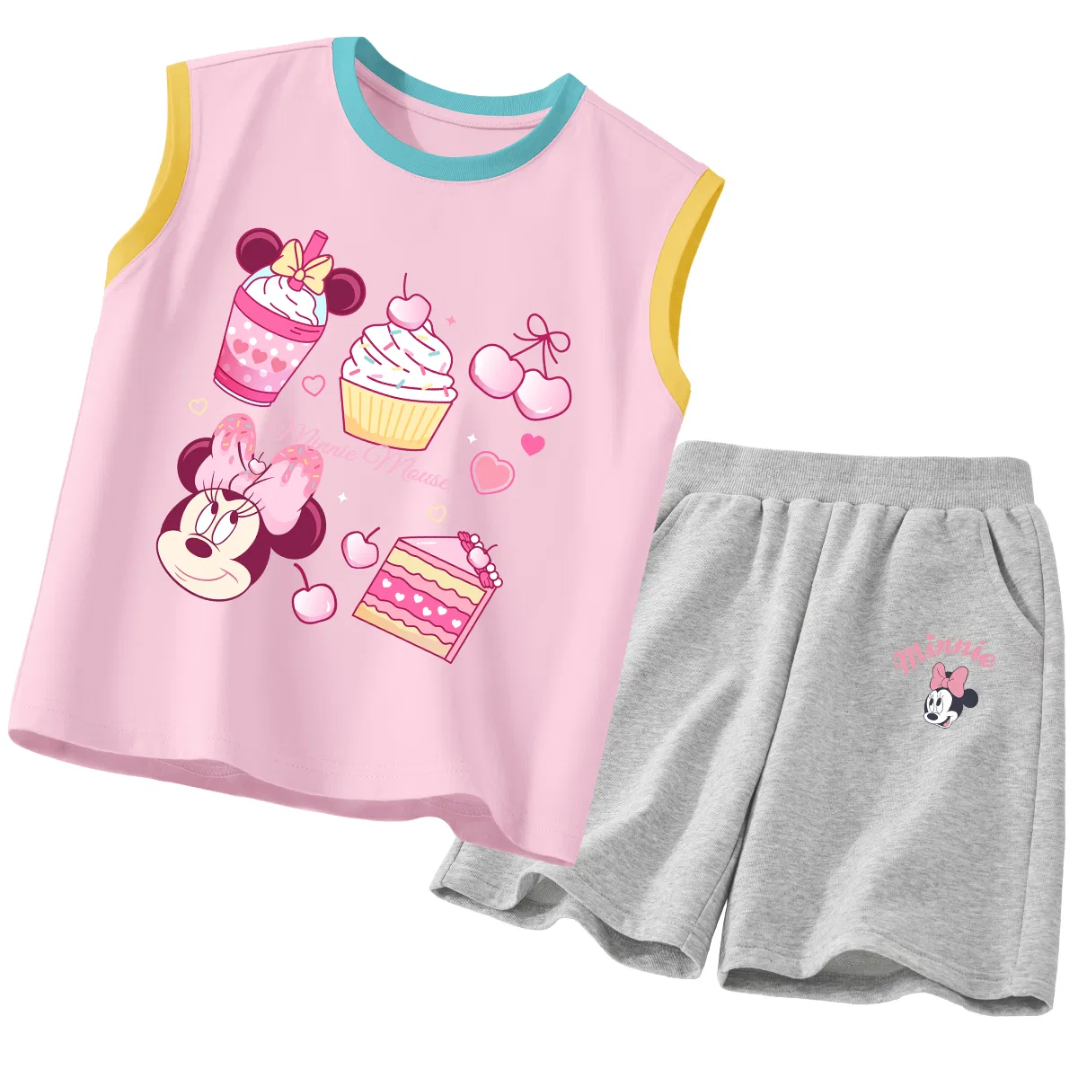 Детский спортивный костюм с круглым вырезом, Disney, Di Sweet Gown Blue Pink+Di Lift Eye K Gray