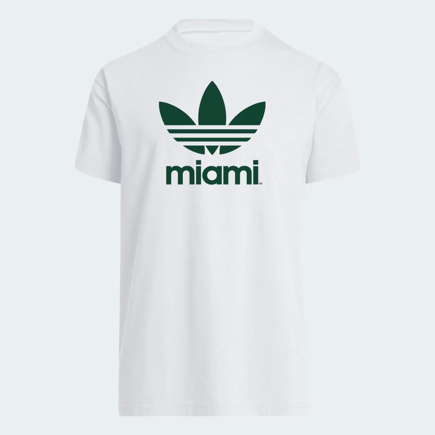 Мужская футболка с графическим принтом Miami Hurricanes Adidas Originals, белый/мульти