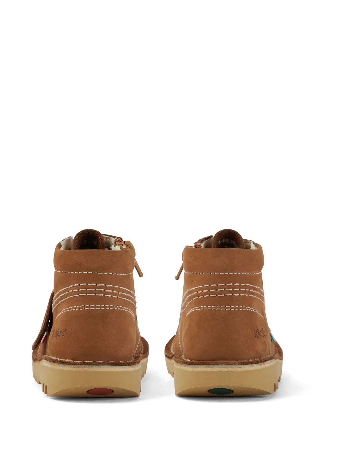 Ботинки кожаные Kickers Natural Infant Hi Zip, натуральный — фото 4