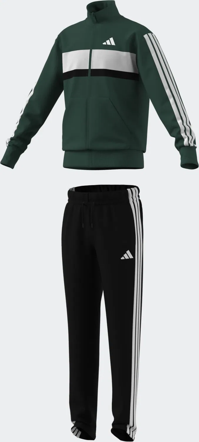 Спортивный костюм ADIDAS SPORTSWEAR 'Seasonal Essentials Tiberio' темно-зеленого цвета — фото 2