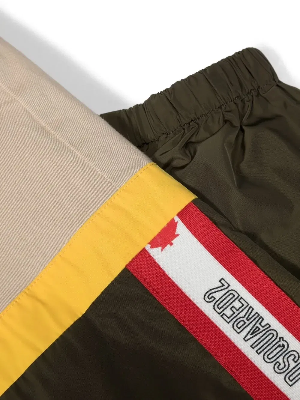 Брюки со вставками в стиле колор-блок Dsquared2 Kids, зеленый — фото 3