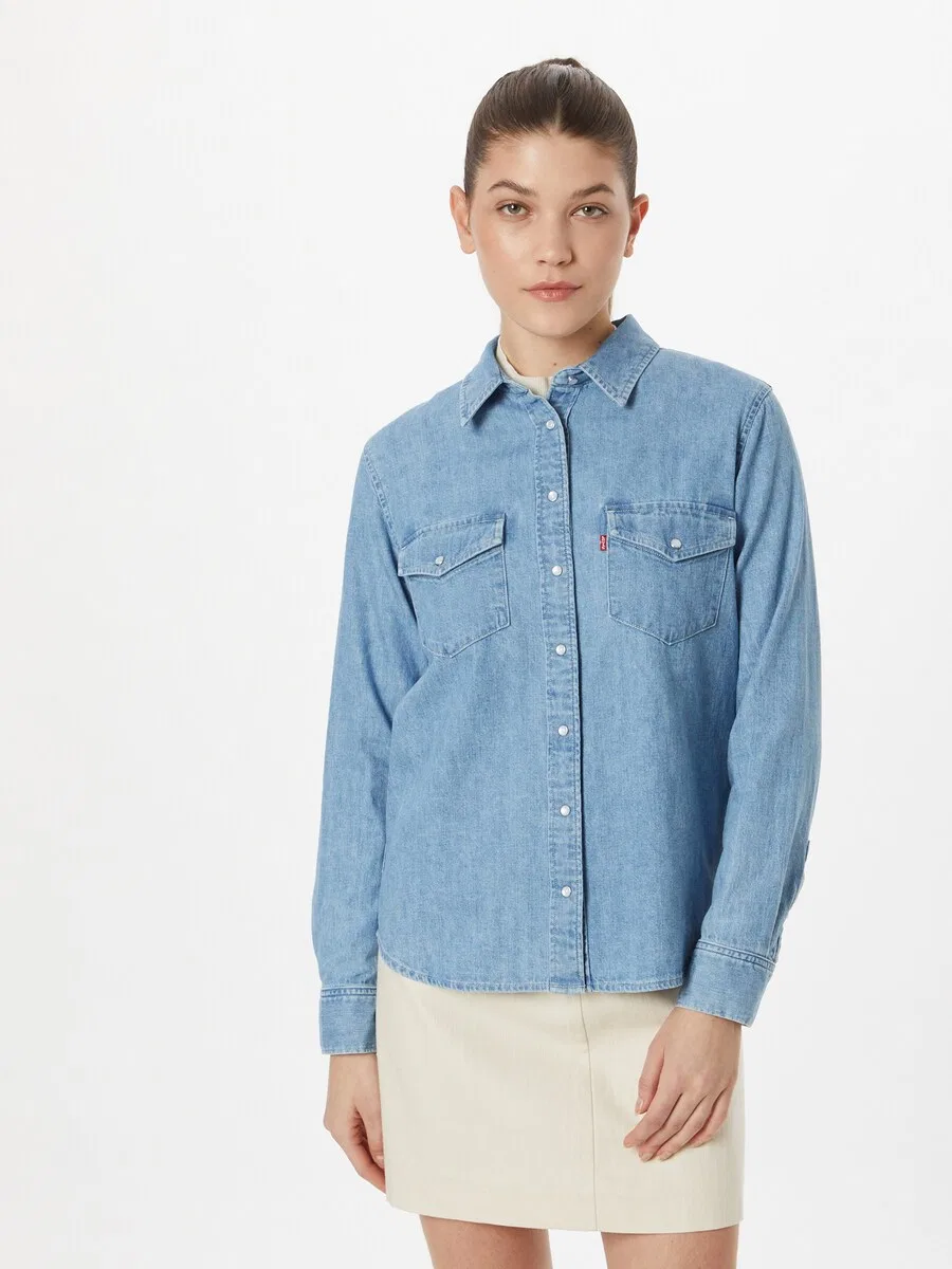 Блузка LEVI'S "Iconic Western Shirt" из синего денима — фото 3