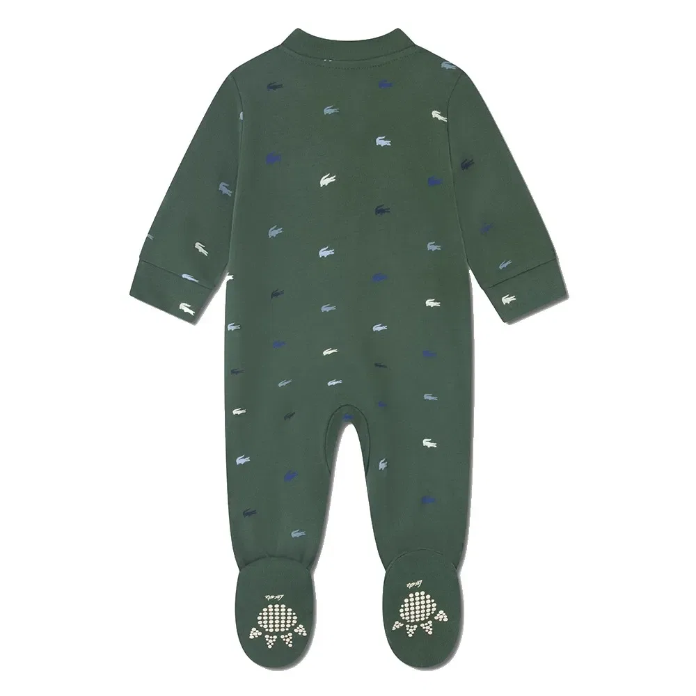 Комбинезон длинный рукав Lacoste Kids, зеленый — фото 2
